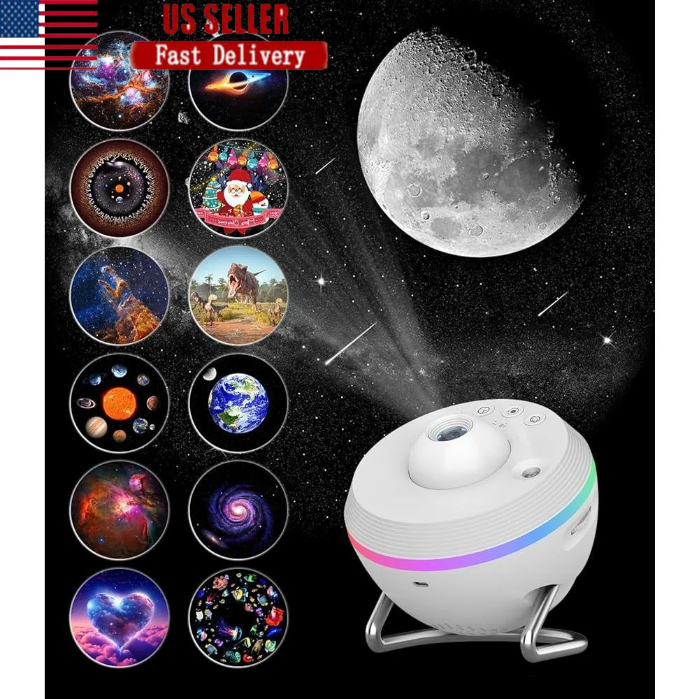 

Galaxy Star Projector 13 in 1 Planetarium with Meteor Effects Night Light Kids Adults Home Decor Relaxation