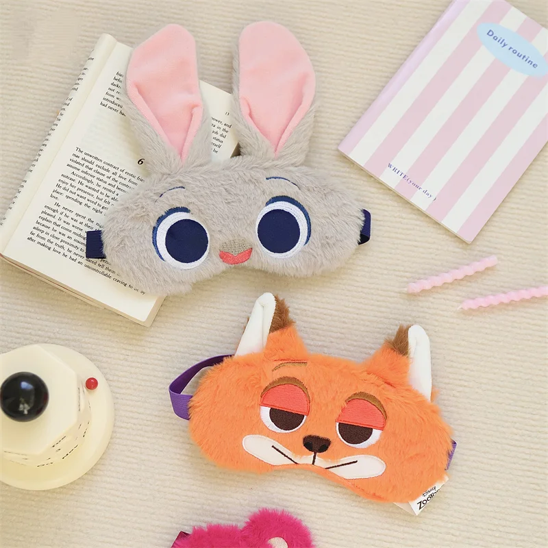 Zootopiaseries Judy Nick Disney Fun Cartoon Peripherie Plüsch-Augenmaske, süße Studentin, Nachmittagsschlaf, Schlaf, Plüsch-Dekoration, Augenmaske