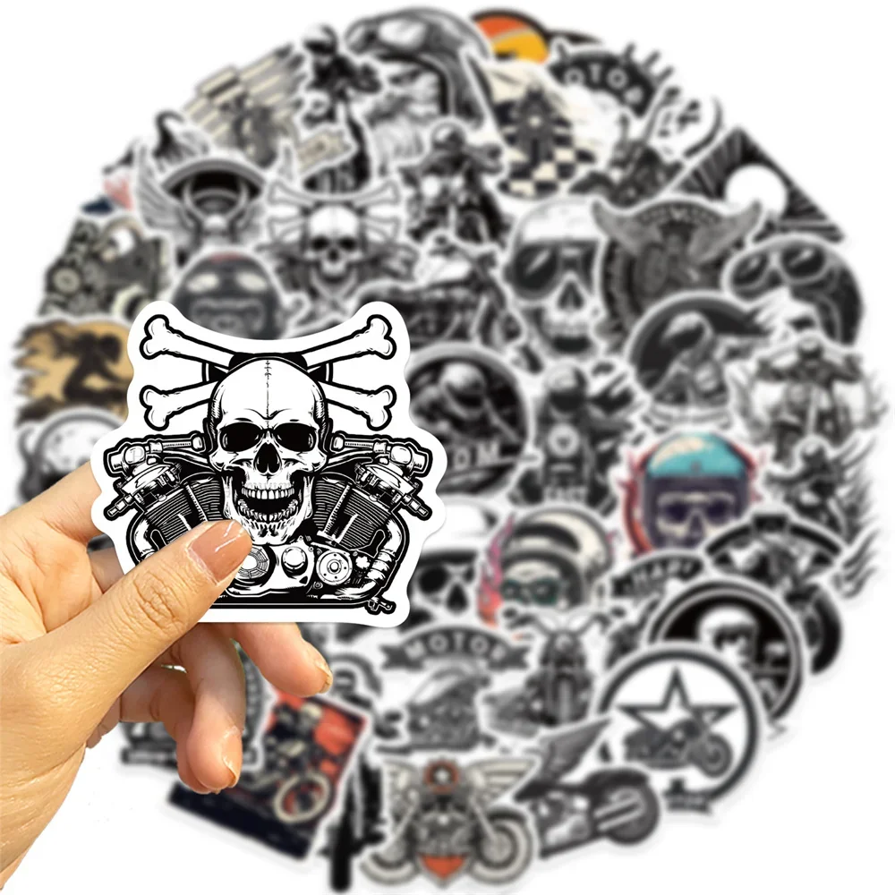 50pcs DIY Vintage Retro Motorcycle Stickers For Phone Ipad Laptop Scrapbook Suitcase Scrapbooking Materiales Custom Sticker