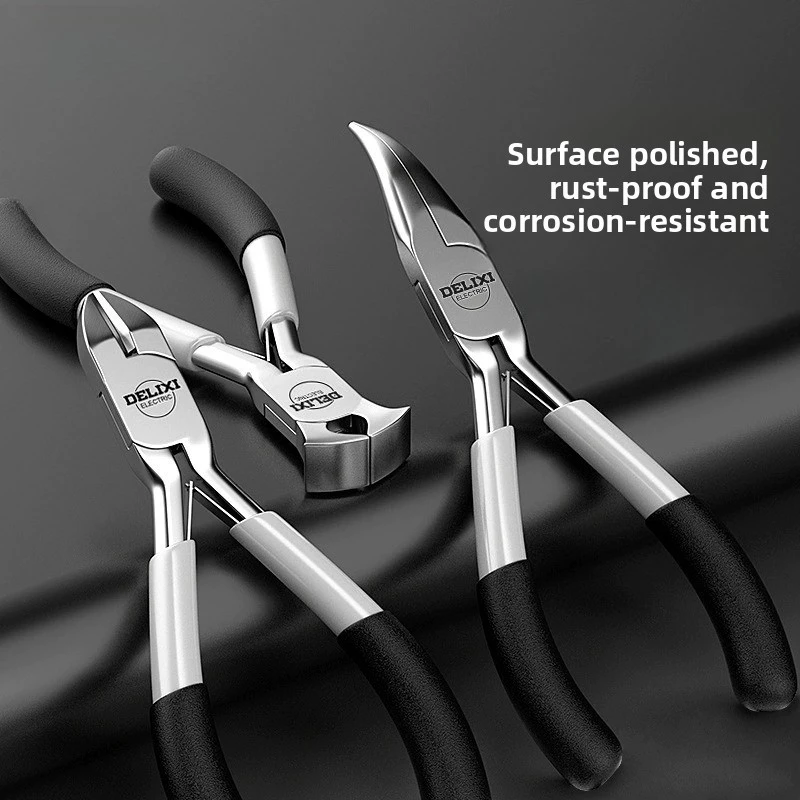 Mini 5-Inch Toothless Flat Mouth Wire Binding Pliers Set Extended Needle Oblique Mouth Design for Precision Crafting And DIY Pro