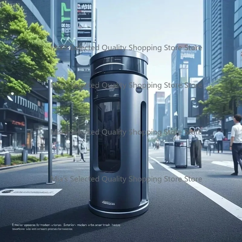 

Motion Sensor Trash Can with Sleek Design for Outdoor Spaces - Hands-Free Rubbish Can