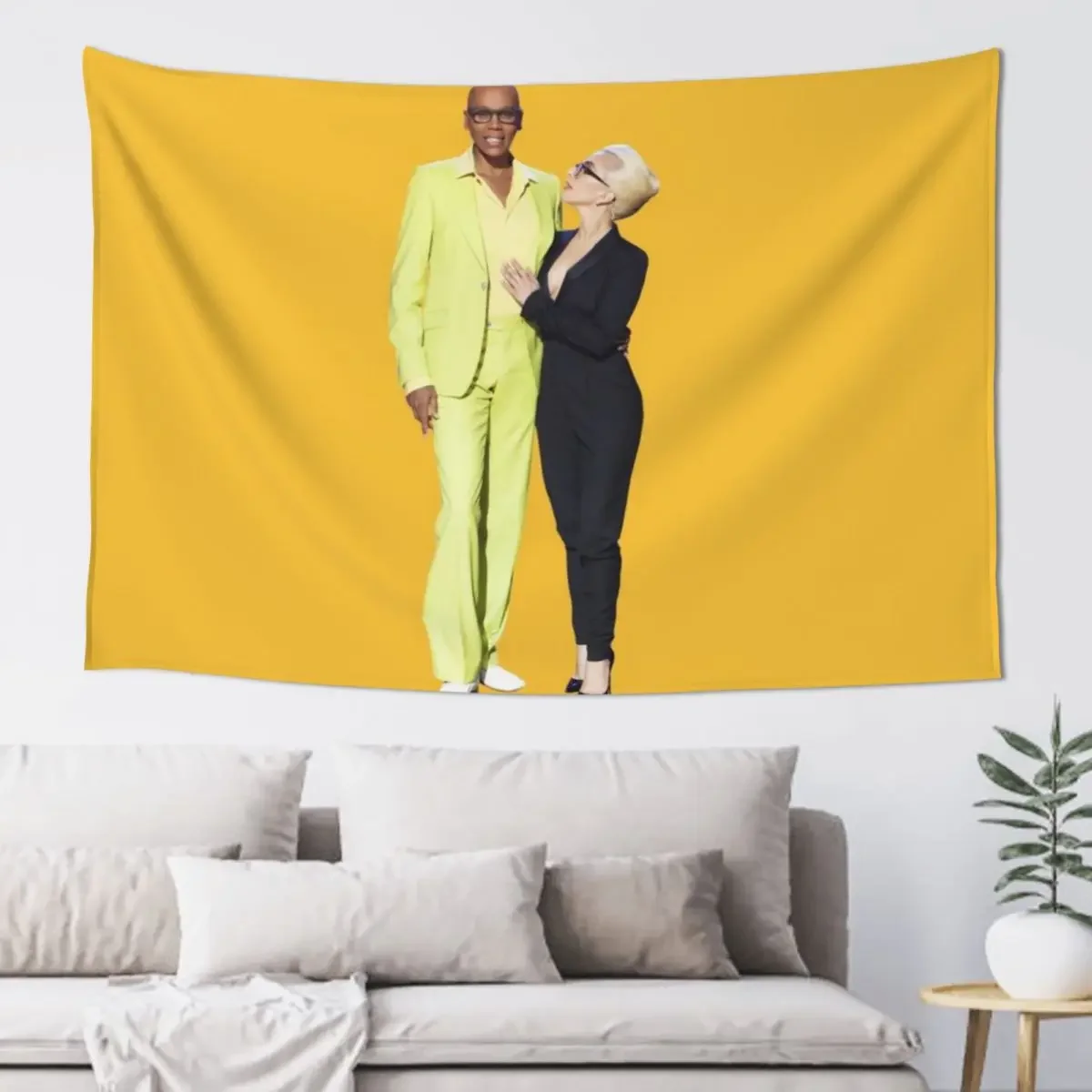 Rupaul Drag Race , Ru and Gaga Tapestry Decorative Wall Wall Art Room Decorator Bedrooms Decorations Tapestry