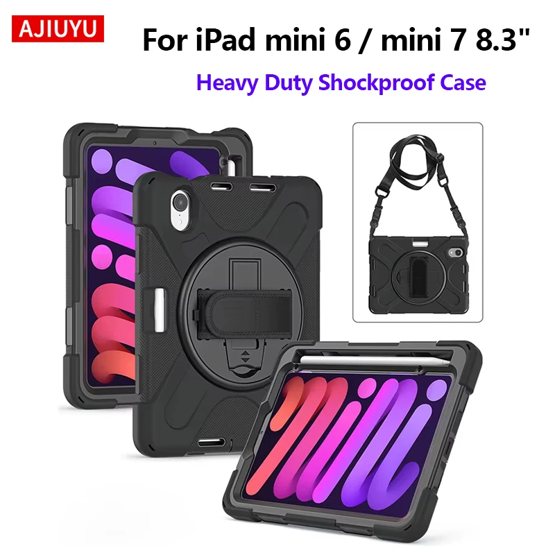 Robuste stoßfeste Hülle für iPad Mini 6 7 6. 7. Generation 8,3' / iPad Mini A17 Pro Mini7 Tablet-PC Kinder-Silikonhülle