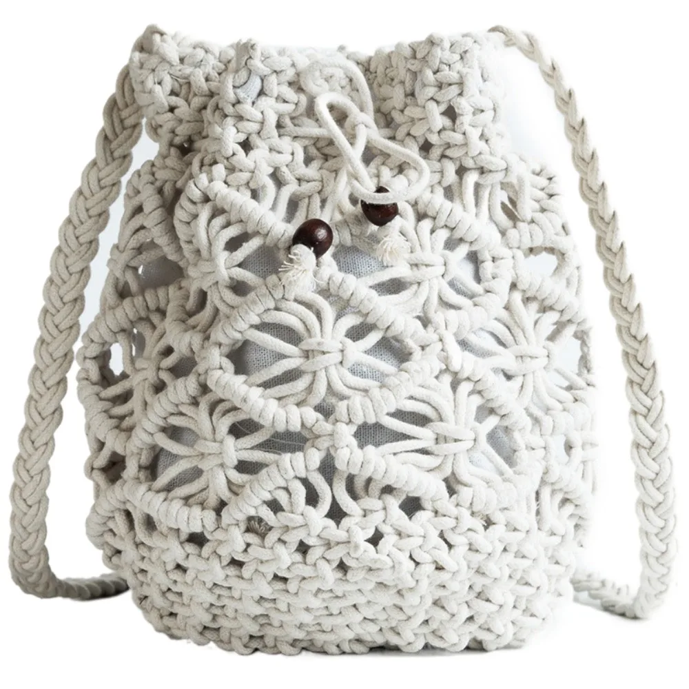 

Leisure Weaving Straw Woven Handbag Elegant Korean Style Woman Wrist Pack Niche Design Fashion Woven Beach Bag Outdoor