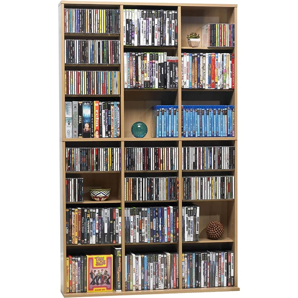 Oskar 756 Media Storage Cabinet – Protects & Organizes Prized Music, Movie, Video Games or Memorabilia Collections,  in Maple