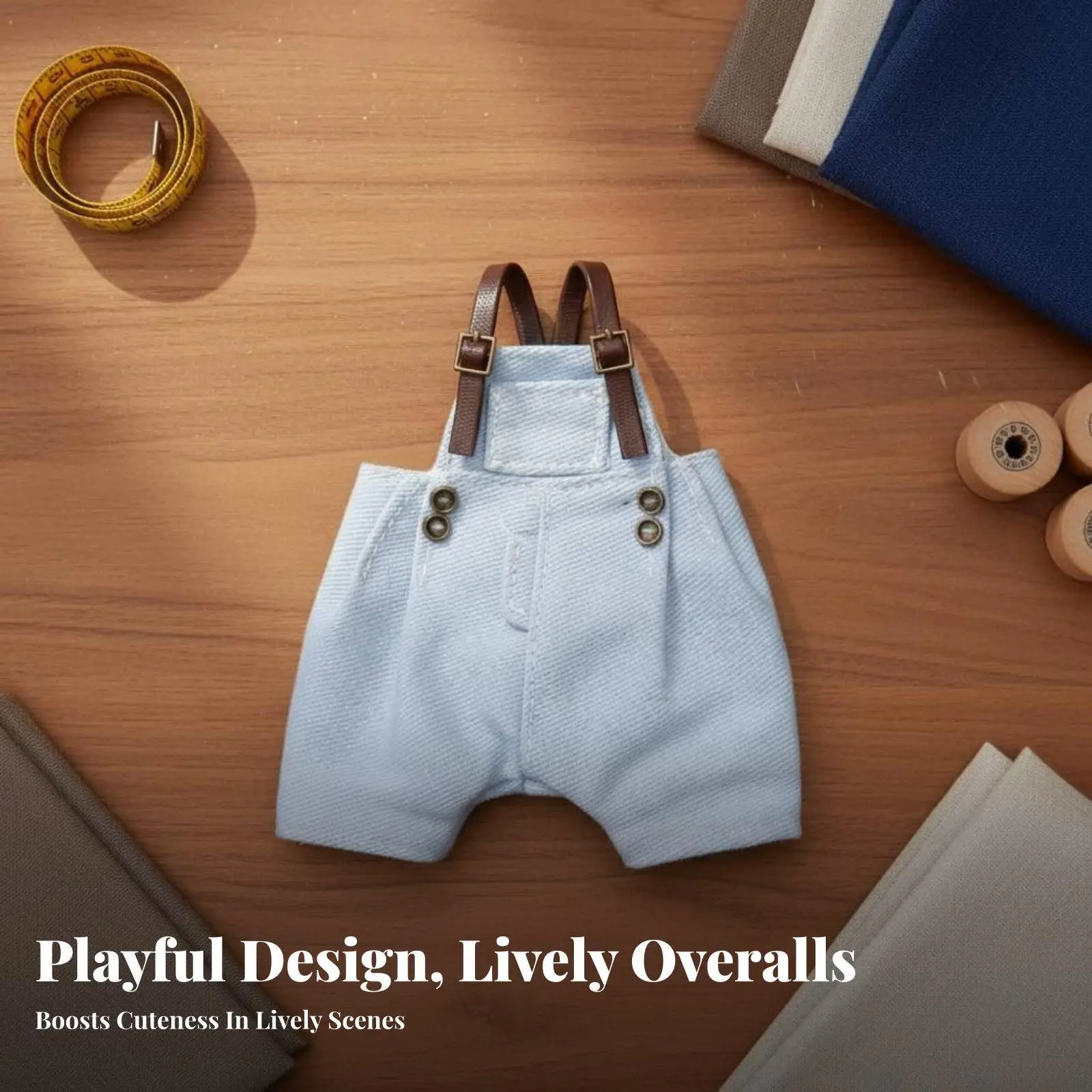 Unique Design Doll Pants Overalls Fashion Shorts Outfit for Plush Toys 15-20cm and Ball-jointed Doll Collectors