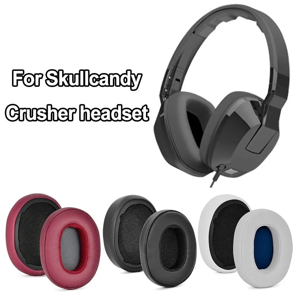 Almohadillas de cuero proteico para los oídos, repuesto de esponja, almohadillas para los oídos, orejeras para Skullcandy Crusher inalámbrico/Crusher ANC/Hesh3