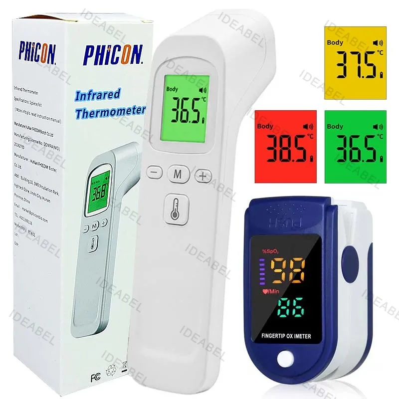 Oximeter Infrared Fever Thermometer Medical Household Digital Infant Adult Non-contact Laser Body Temperature Ear Thermometer