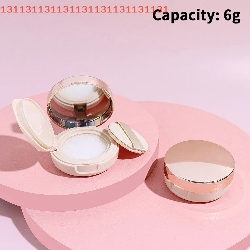 6 g tragbare Luftpolster-Puff-Box, Kosmetik-Make-up-Behälter mit Puderschwamm und Spiegel für BB-Creme-Foundation