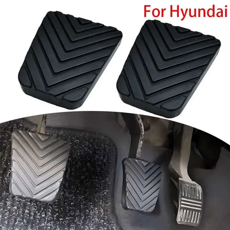 2 uds. Fundas de goma para pedales de freno y embrague compatibles con Hyundai Accent Elantra Sonata Tucson i20 i30 y Mitsubishi Pajero Lancer EVO