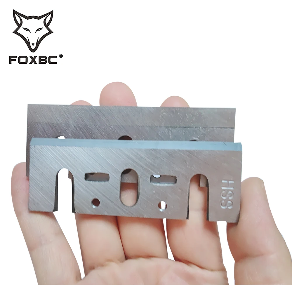 FOXBC 82mm Lame per pialla a mano di ricambio per Bosch, Makita 1900B KP0800, Metabo, DEWALT D26676 DW680, BLACK&DECKER 82x29x3mm