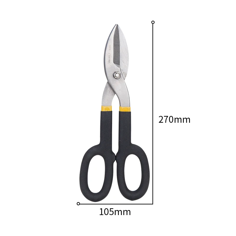 10/12 Inch Tin Scissors High Quality Alloy Cutter Head Scissors for Cutting Cold Rolled and Stainless Steel Sheets Hand Tools