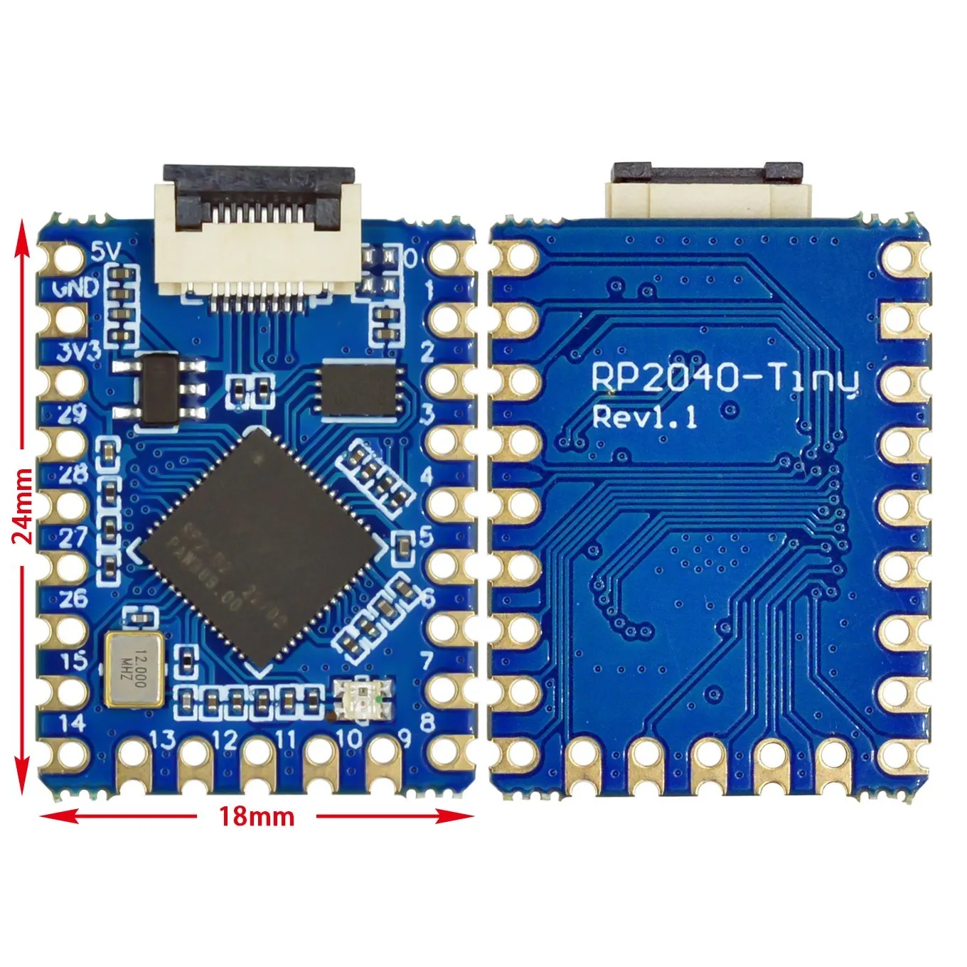 RP2040-Tiny Micro development board Module For ZERO Raspberry Pi PICO USB Type C Interface 264KB SRAM 2MB Flash For Arduino