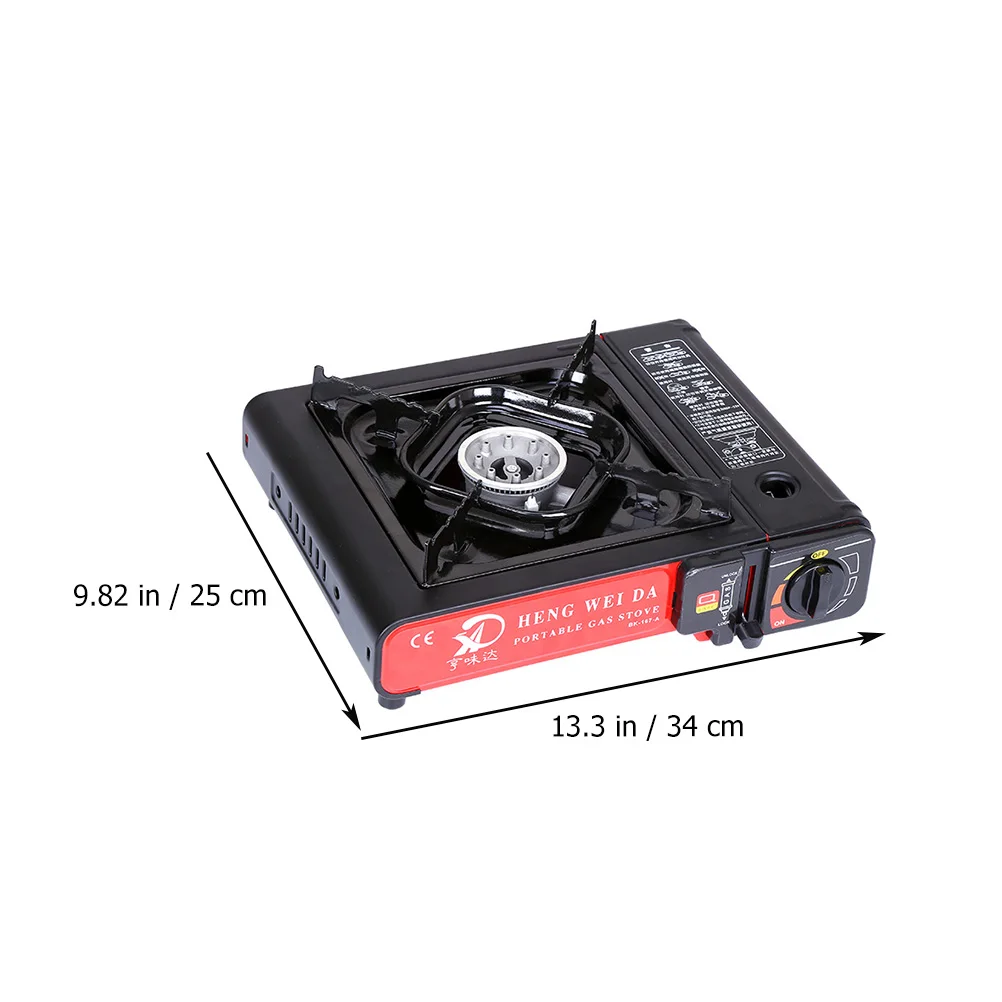 

Portable Gas Stove Camping Cooker Barbecue Outdoor Burner Picnic Stove Anti Skid Bottom Support High Thermal Efficiency Durable