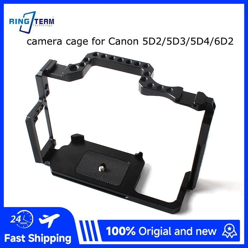 

Camera Cage for Canon 5D2 5D3 5D4 6D2 Aviation-Grade Aluminum Alloy Rig with Expansion Mounts for Filmmaking Photography