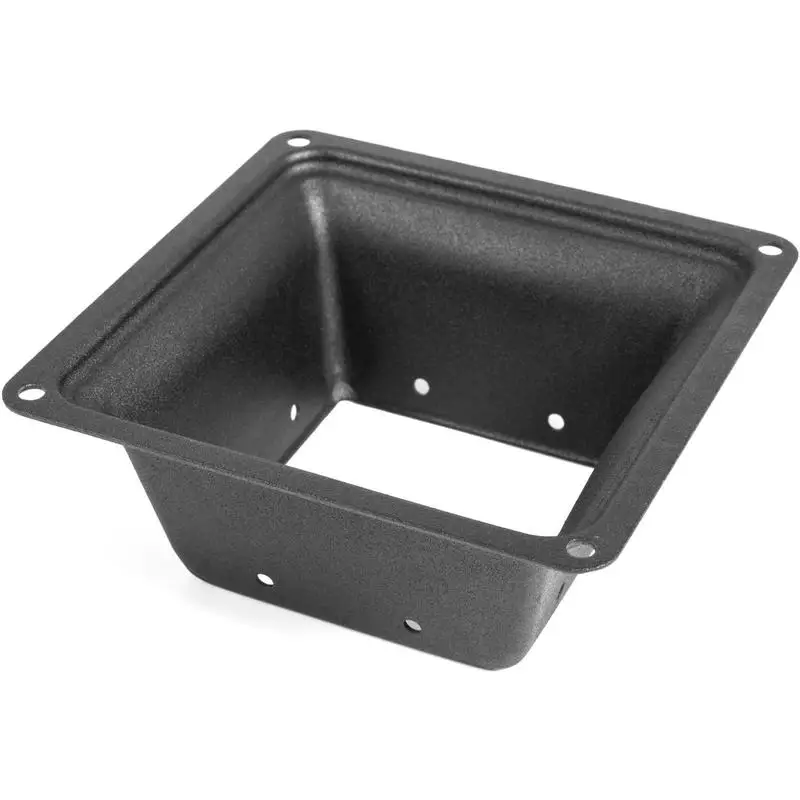 

Deck Post Base 5 PCS Post Base Skirt 4x4\" (Actual 3.38x3.38\") Post Support Flange 2.5LBS Deck Post Skirt Black Powder-Coate