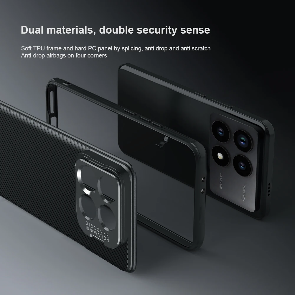 

Для Xiaomi Poco F6 Pro 5G Nillkin чехол CamShield Prop с прецизионным отверстием для объектива 360, полная защита камеры, задняя крышка, чехол для телефона