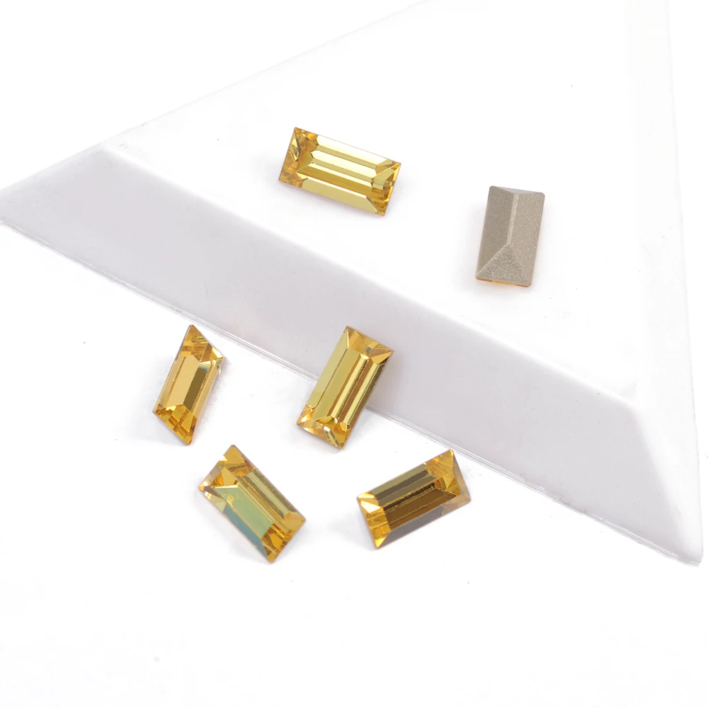 4501 Shiny Zircon Nail Charms Rectangle Crystal Rhinestones Glass Nail Diamonds For DIY Nail Art Supply Nails Salon