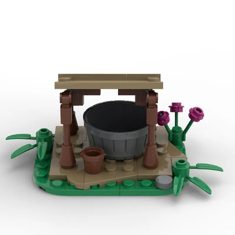 في المخزون اللبنات الجسيمات الصغيرة MOC-223490 211 قطعة قلعة القرون الوسطى بناء لعبة ثلاثية الأبعاد نموذج هدية التعليمية لتقوم بها بنفسك حلية #5