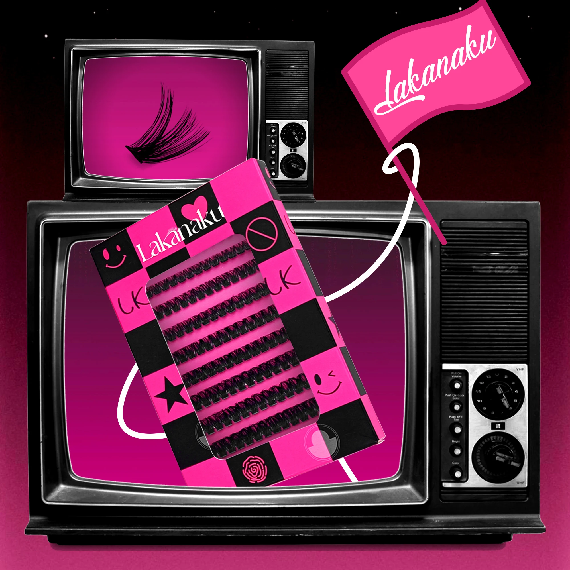 LAKANAKU Natürliche Cluster-Wimpernverlängerungen DIY Cluster-Wimpern Manga-Wimpern Cluster Ultradünne magische Anime-DIY-Wimpernverlängerungen