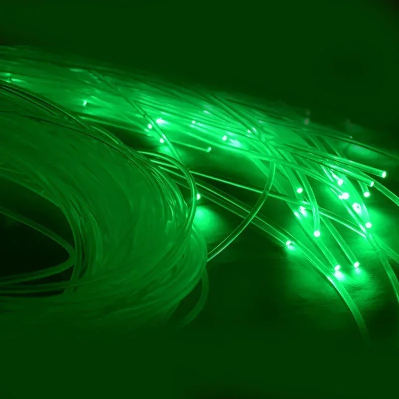 Gorąca sprzedaż 0,5 ~ 4 metry 0,75 mm 1 mm koniec świecący kabel światłowodowy PMMA do silnika LED światła samochodowego domu DIY LED gwiazda światła sufitowego — zdjęcie 6