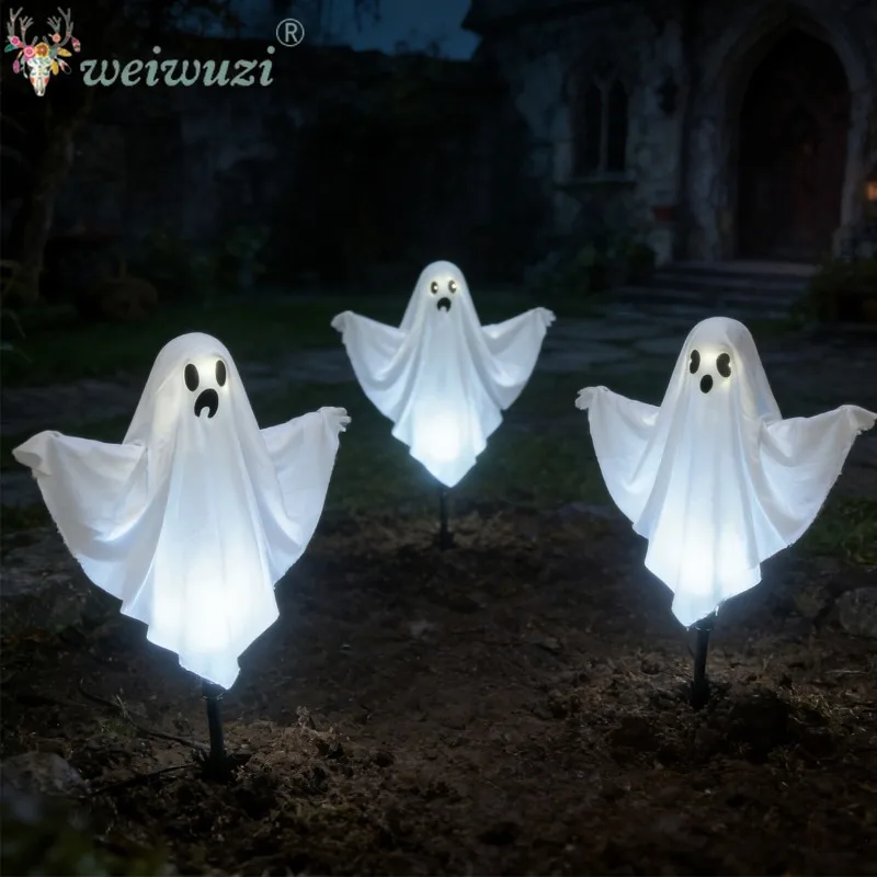 Halloween Costume Props Ghost Stake Decor Cosplay Costume for Outdoor Yard Lawn Masquerade Spooky Holiday Party Scene Ornament