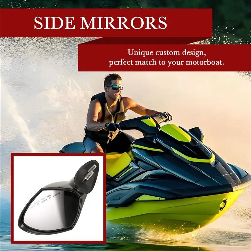 A67K-Motorboat Rearview Mirror Jet Ski Mirror Accessories For Waverunner VX 110 Deluxe Sport Cruiser EX EX R