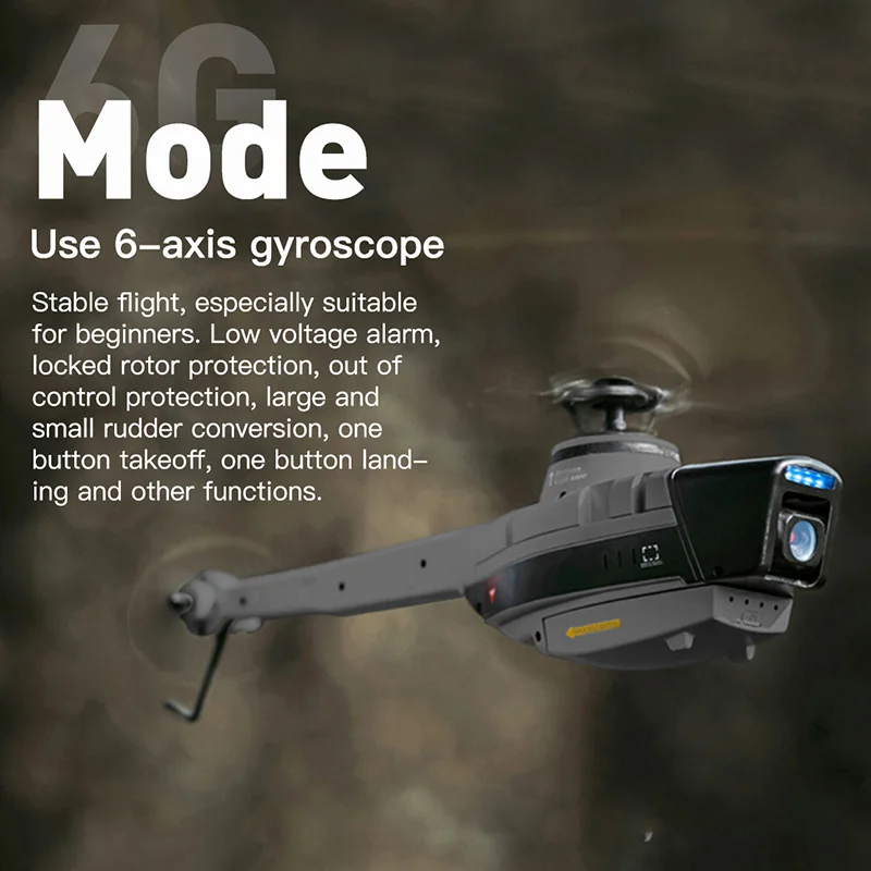 C127 C128 RC 헬리콥터 2.4G 6축 자이로 4채널 720P 카메라 고도 유지 광학 흐름 FPV RC 헬리콥터 장난감 VS C127 AI 브러시리스