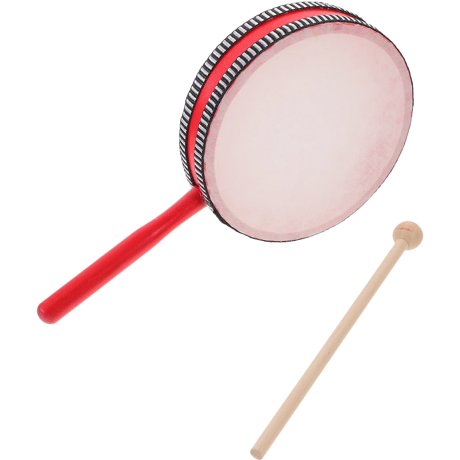 

1Set Hand Drum Instrument Kids Beginner Wooden Percussion Drum Stick Cognitive Development Sensory Learning Toddler Musical