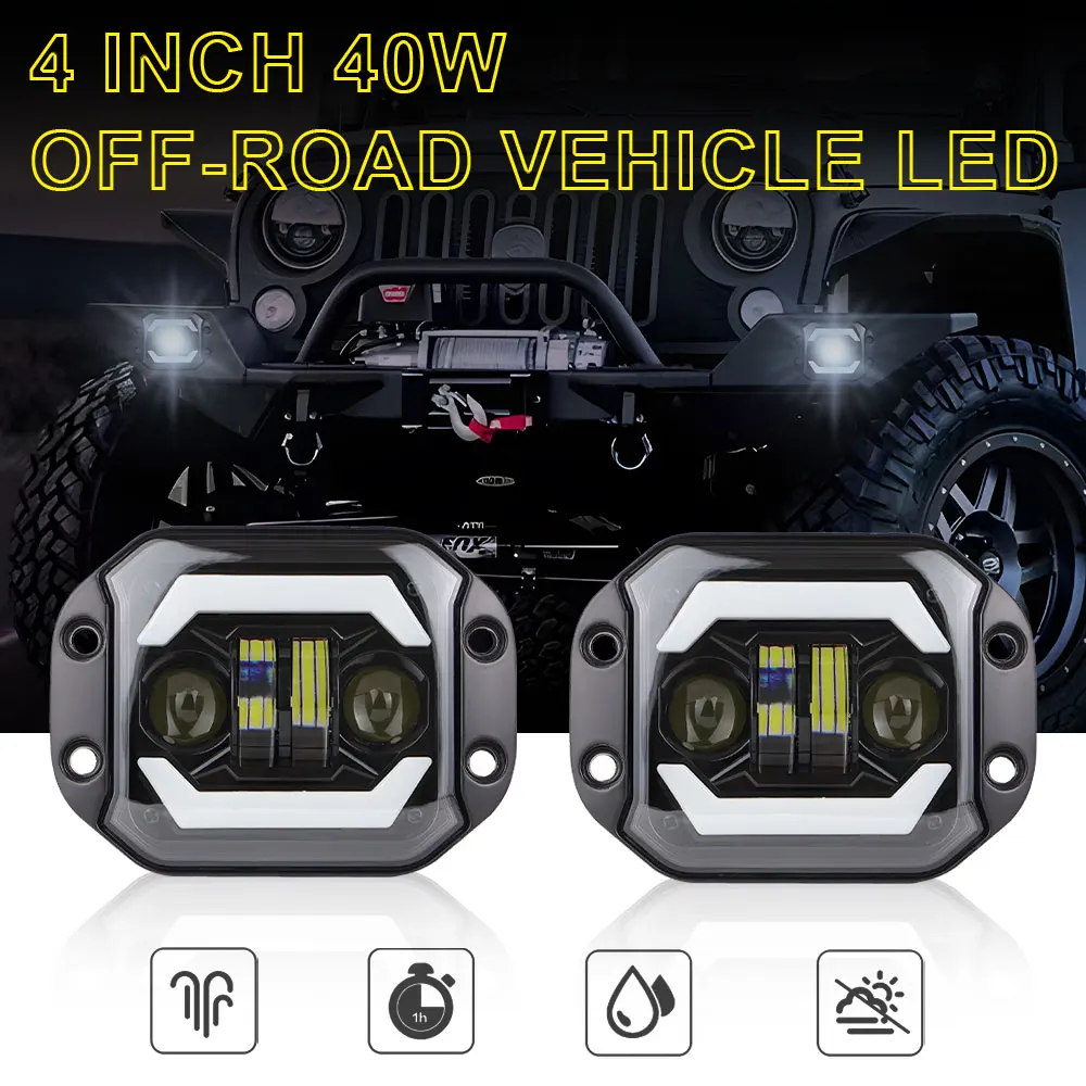 

4 Inch Work Light LED Running Headlight Offroad Spotlight 12V 24V For Jeep Truck Car Motorcycle Tractor SUV ATV Headlights ﻿