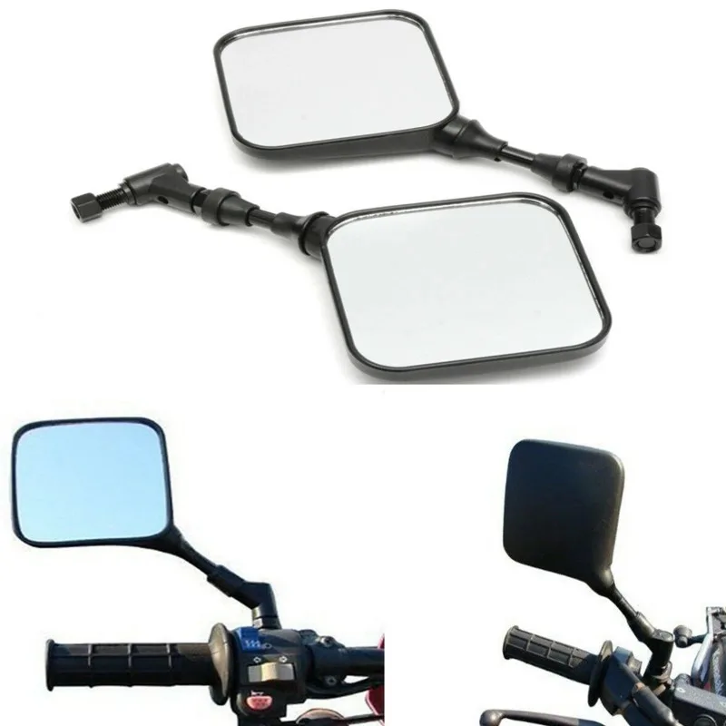 Black Dual Sport Motorcycle Rear View Mirror Rearview Side Mirrors for Suzuki DR 200 250 DR350 350 DRZ 400 650 DR650 2PCSlot