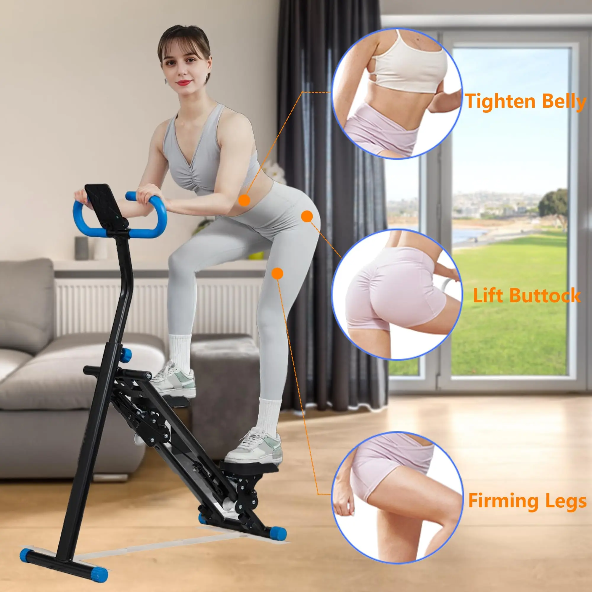 Stair Stepper for Home Gym Folding Vertical Climber Cardio Exercise Machine for Full Body Workout Machine, Adjustable