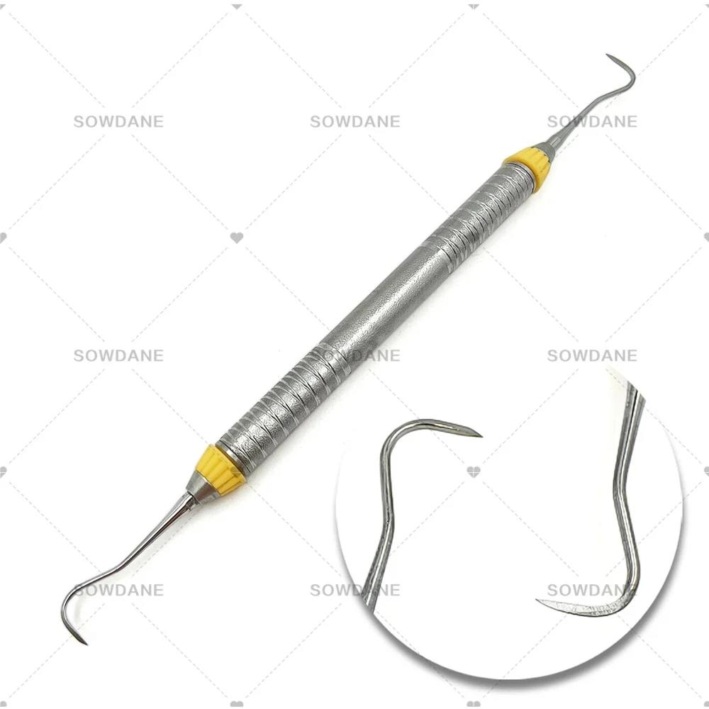 Escaladores de hoz anteriores de laboratorio con mango antideslizante de alta calidad para desbridamiento supragingival, curetas elegantes, herramienta escaladora Periodontal