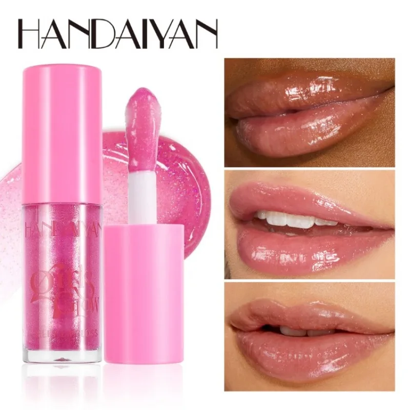 6-kolorowy błyszczyk Crystal Jelly Plumping Lip Gloss Waterpoor Nawilżający przezroczysty balsam do ust Długotrwały olejek jarzeniowy Pielęgnacja ust Makijaż