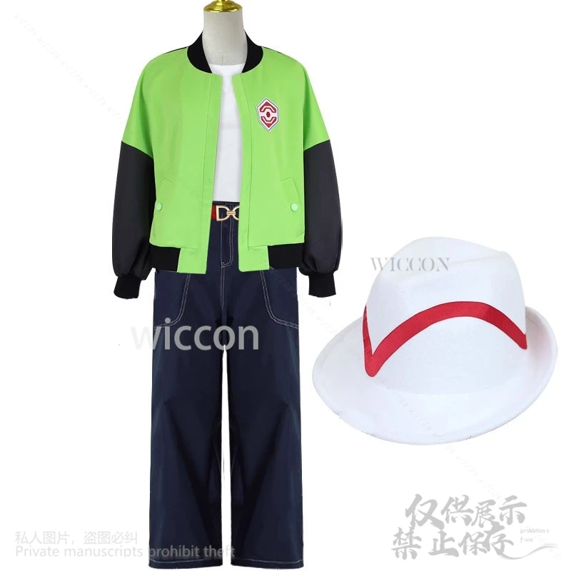Аниме-игра LEGENDS Z-A Cos, костюм героини, зеленая, черная куртка, бейсбольная кепка с длинными рукавами, шляпа для мальчиков и девочек по индивидуальному заказу