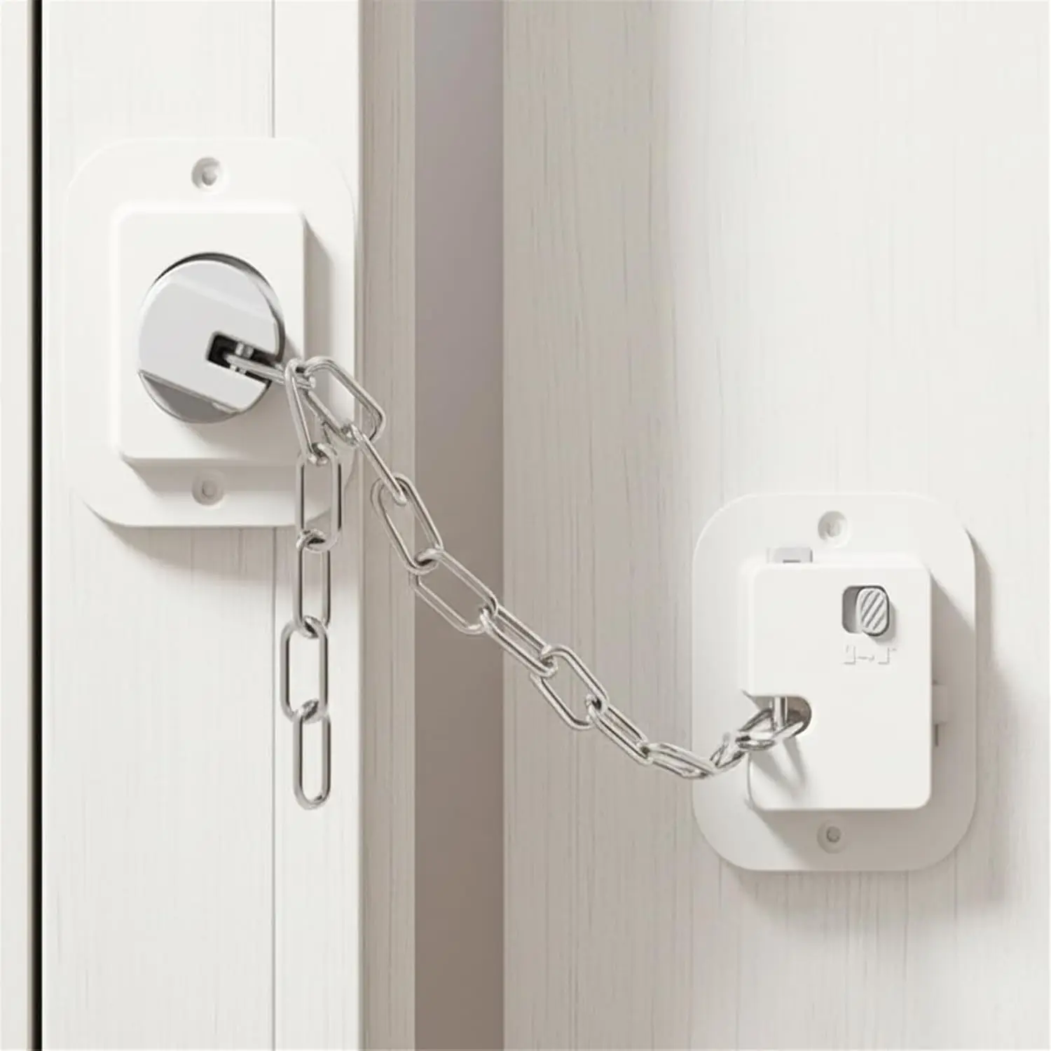 Child Proof Door Lock with Adjustable Straps, Window Guards for Children & Dogs, Sliding Door Safety Latch, For Baby and Pets