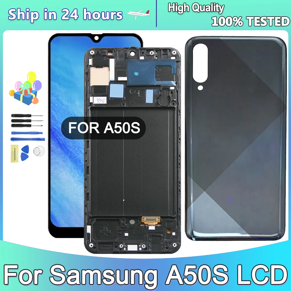 

6.0'' A50S Display Replacement, for Samsung Galaxy A50 A505 A505F Lcd Display Touch Screen Digitizer Assembly with Frame