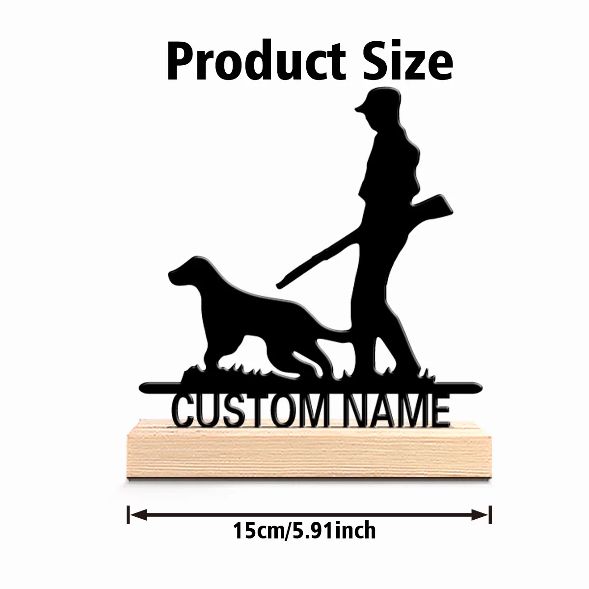1pc Beauty Personalized Custom Hunting Metal Statues Vintage Wall Decor with Wooden Frame Ideal for Sheds Patio Cottagecore