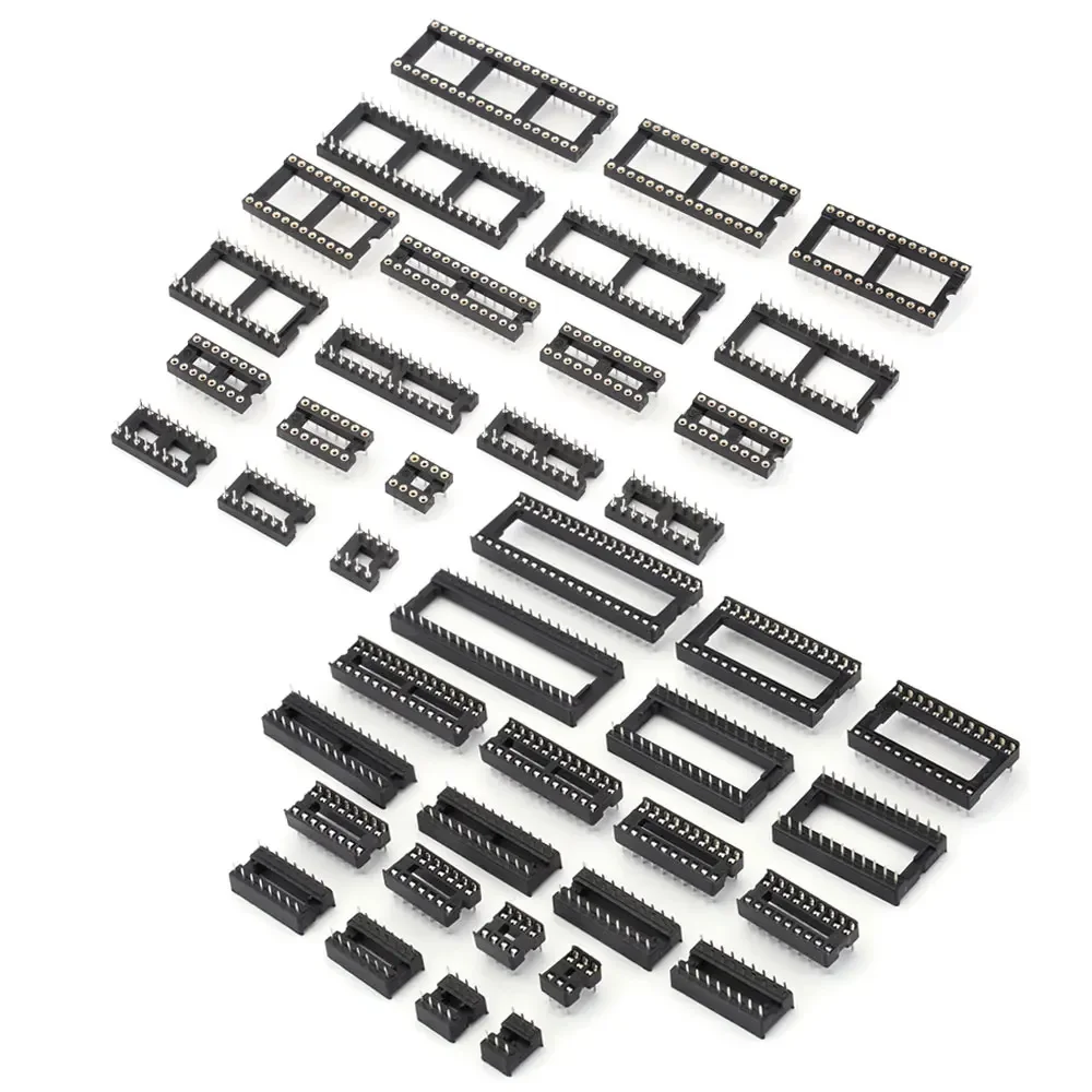 

Round Square Hole IC socket Connector DIP6P 8 14 16 18 20 24 28 32 40PIN IC sockets Adaptor Solder Integrated Circuits Sockets