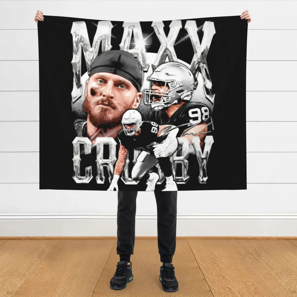 

Maxx Crosby Throw Blanket funny gift Tourist for winter Blankets