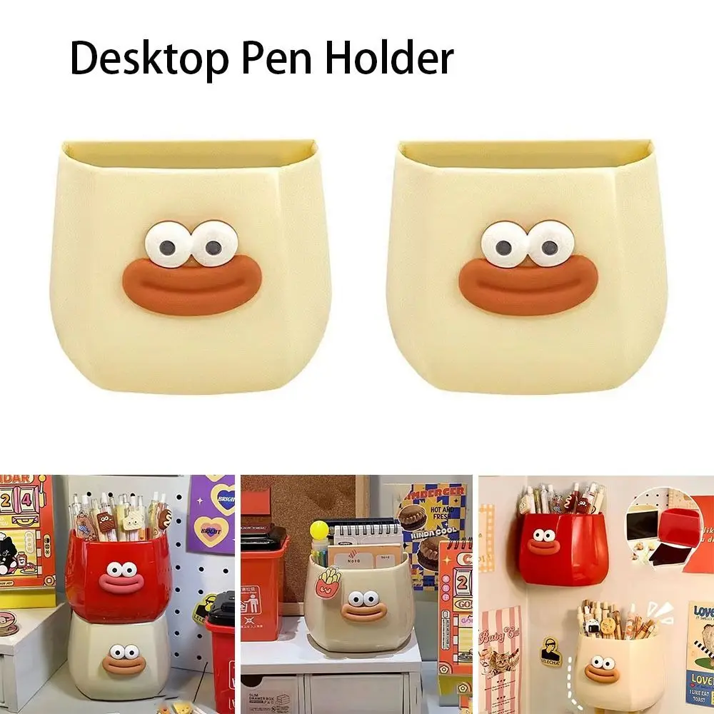 

Creativity Large Capacity Ins Pen Holder Durable Cartoon Plastic Storage Boxs Pen Holde Funny Student Desktop Storage Box