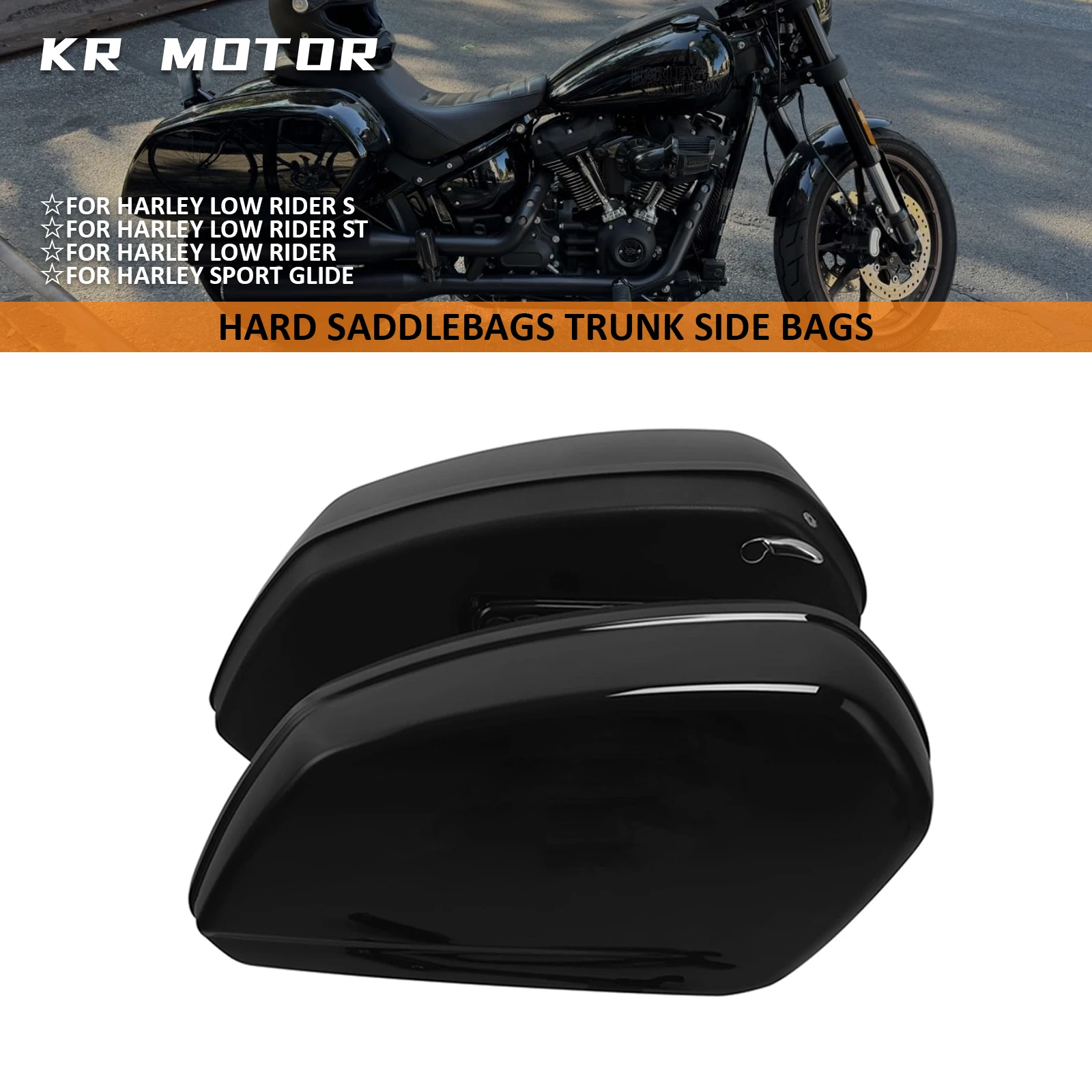 

For Harley Softail Low Rider S/ST FXLR FXRST 2018-2024 Motorcycle Trunk Side Bags Luggage Storage Hard Saddlebags Docking Kits
