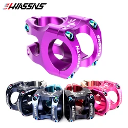 HASSNS Mountain Bike Power Stem 35mm Length 0 Degrees Road Bike Stem 31.8mm for 31.8mm Bicycle Handlebar Mtb Stem