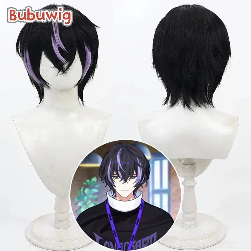 CyBubuwig الشعر الاصطناعية كيروكو كينوغاوا تأثيري الباروكات 18TRIP كيروكو كينوغاوا 30 سنتيمتر مستقيم أسود مختلط الأرجواني شعر مستعار مقاومة للحرارة