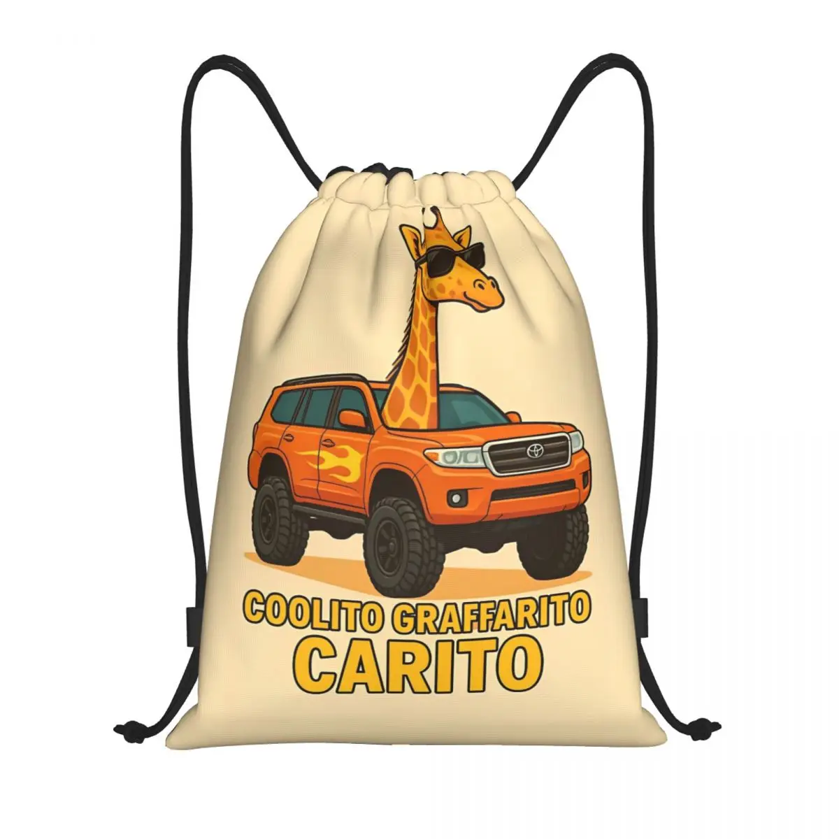 

Italian Brainrot Funny Meme Vintage Drawstring Backpack Sports Gym Bag String Sackpack for Yoga