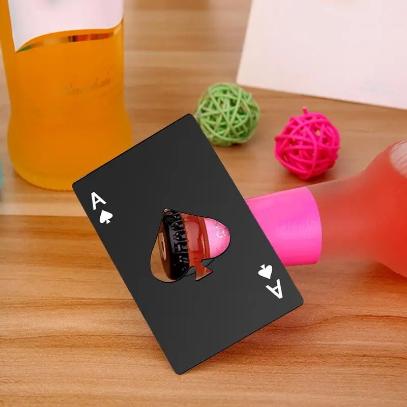 Poker Card Bottle Opener Ace of Spades Bottle Opener for Wallet and Pocket Beer Opener Wedding Favors for Guests