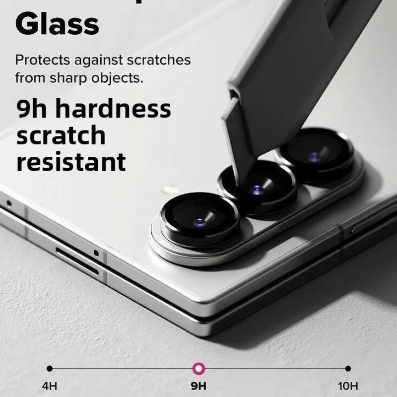 2Pcs Metal Lens Protection Frame For Samsung Galaxy Z Flip 8 Full Cover Lens Film High Transparency Glass Lenses Funda