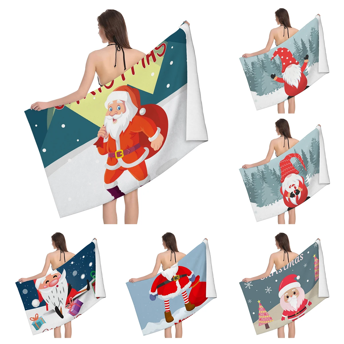 

Домашние банные полотенца для тела, полотенца для ванной комнаты, Пляжное мужское большое спортивное полотенце, зима с Рождеством