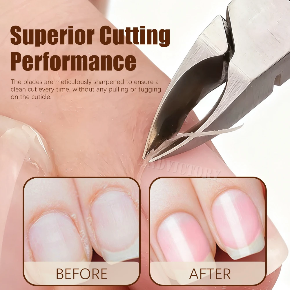 1Pcs Cuticle Trimmer with Round Grip Newly Upgraded Cuticle Nipper Professional Stainless Steel Cuticle Remover Cutter Clipper