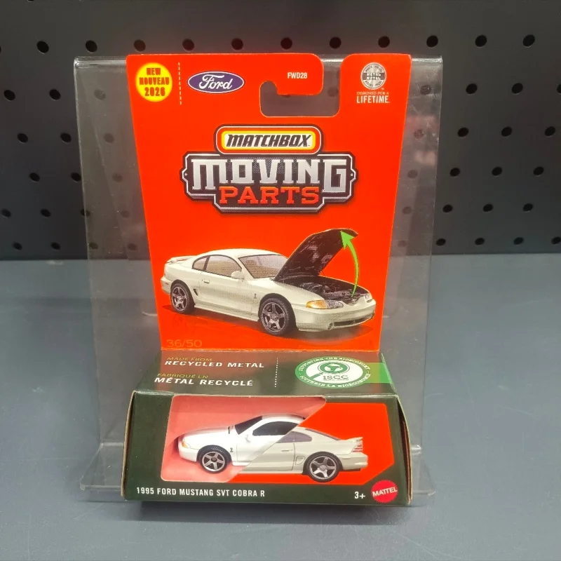 Matchbox Ford Mustang Svt Cobra R 1995 Fwd28 Moving Parts Diecast Metal Collectible Sports Car Open Hood For Collection